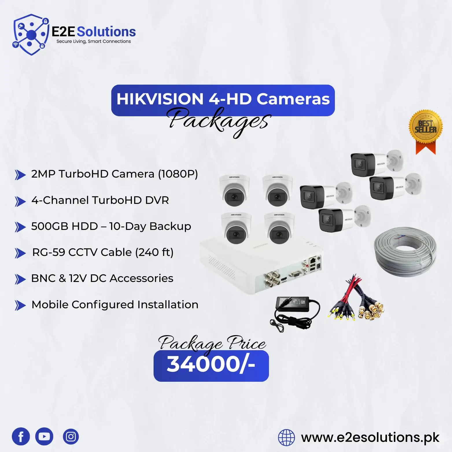 HIKVISION 4-HD Cameras Packages